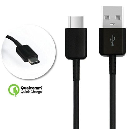 Authentic Galaxy S8 Active USB to Type-C Charging and Transfer Cable. (Black / 3.3Ft)