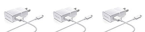 Samsung 2-Amp Adapter Data Cable for Samsung Mobiles, 3 Pack - Non-Retail Packaging - White