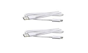 Samsung Micro USB Charging Data Cable for Galaxy S2/S3/S4/Note 1/2, 2 Pack - Non-Retail Packaging - White