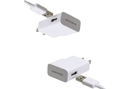 Samsung Travel Charger for Galaxy S3/S4/Note 2 & Other Smartphones, 2 Pack - Non-Retail Packaging - White