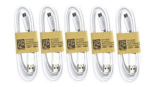 Samsung USB Sync Data Cable for Galaxy S4/S3, 5 Pack - Non-Retail Packaging - White