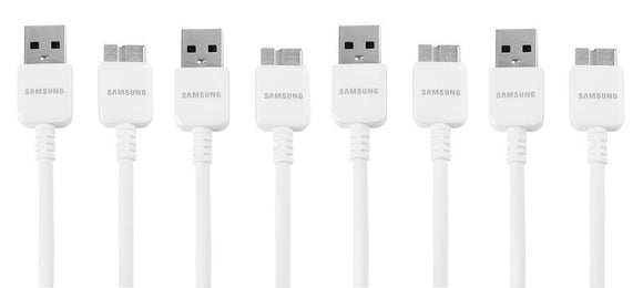 Samsung USB 3.0 Data Cable for Galaxy Note 3, 4 Pack - Non-Retail Packaging - White
