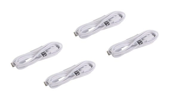 Samsung Universal Micro USB Data Cable for Galaxy Note 2, 4 Pack - Non-Retail Packaging - White
