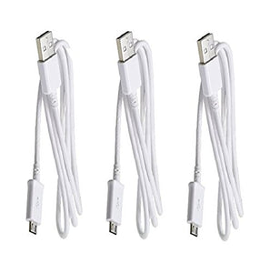 Samsung USB Charging Data Cable for Galaxy S2/S3/S4/Note 1/2, 3 Pack - Non-Retail Packaging - White