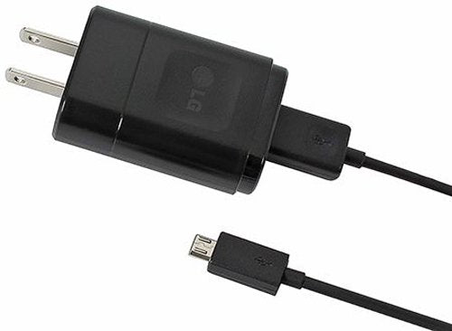 LG MCS-02W/SGDY0017903 Travel Charger with Micro USB Data Cable - Original OEM - Non-Retail Packaging - Black