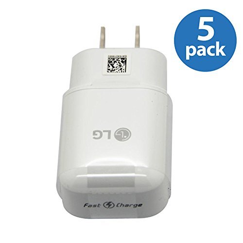 Original LG QuickCharge 3.0 Wall Charging Fast Adapter for G5 G6 NEXUS 5 X 6P V10 V20 V30-5 PACK - Bulk Packaging