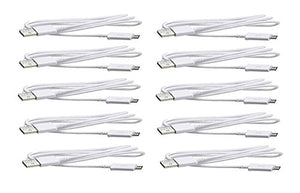 Samsung USB Charging Data Cable for Galaxy S2/S3/S4/Note 1/2, 10 Pack - Non-Retail Packaging - White