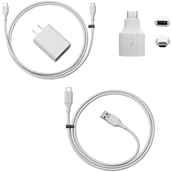 Official Google Pixel, Pixel 2, Pixel 2 XL - Quick Fast Data Charging Cables with Google 18W Charger and Google Adapter - Complete Kit (Original Version)
