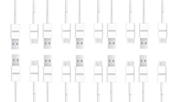 Samsung USB Data Cable for Samsung, 10 Pack - Non-Retail Packaging - White
