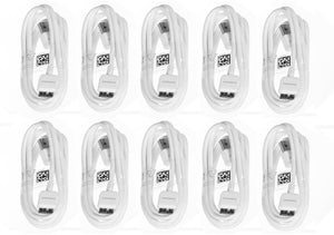 Samsung USB 3.0 Sync Data Cable for Galaxy S5 SV & Note 3, 10 Pack - Non-Retail Packaging - White