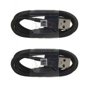 Two (2) OEM Samsung USB-C Data Charging Cables for Galaxy S9/S9 Plus/S8/S8+/Note8 - Black EP-DG950CBE- Bulk Packaging