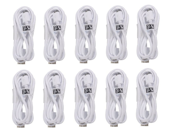 Samsung Universal Micro USB Data Cable for Galaxy Note 2, 10 Pack - Non-Retail Packaging - White