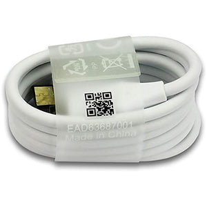 Genuine LG USB Type C Data Cable for LG G5 / LG G6 / LG Nexus 5X / LG Nexus 6 / Huawei Nexus 6P / Google Pixel/Pixel/OnePlus 2/3 / 3T / Samsung Galaxy S8 / S8+ (No Retail Packaging) - White