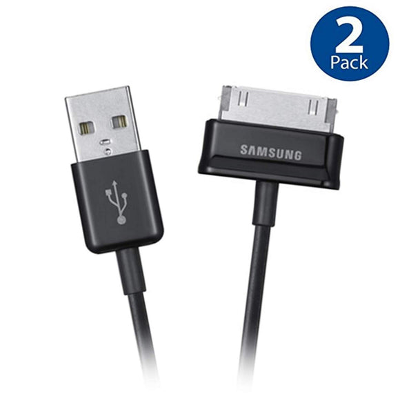 Original Samsung USB Charging Data Cable for Samsung Galaxy Note, Galaxy Tab 2 and Galaxy Tab Devices (ECC1DP0UBEG) - 2 Pack