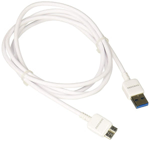Samsung 4-Feet 11-Inch USB 3.0 Sync/Charge Data Cable for Samsung Galaxy S5 - Non-Retail Packaging - White