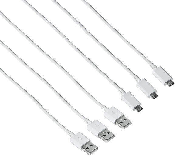 Samsung OEM 5-Feet Micro USB Data Sync Charging Cables for Galaxy S3/S4, 3-Pack - Non-Retail Packaging - White