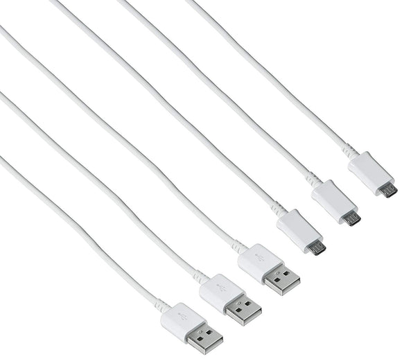 Samsung OEM 5-Feet Micro USB Data Sync Charging Cables for Galaxy S3/S4, 3-Pack - Non-Retail Packaging - White