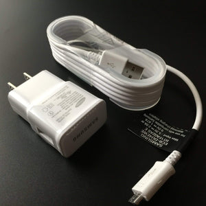 Samsung 2.0Amp Charger - For Samsung Galaxy S/S2/S3/S4/Mini/Nexus 7 (White) - Come's with (2) - 5FT USB